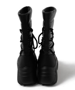 WEGO レースアップパテッドブーツ ブラック