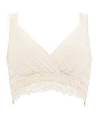 BRADELIS New York 【BRADELIS Me / ノンワイヤーブラジャー】オールインワンブラ ナイトブラ 補正 下着 24時間ラクに着用 綿混 しっかりフィット ブラデリス ME122105 エクリュ