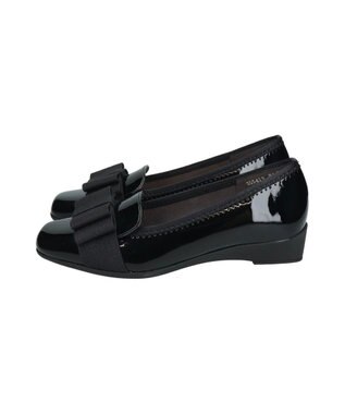 Bridget Birkin ＜3E＞【Bridget Birkin Walk】スクエアオペラコンフォートシューズ ブラックエナメル