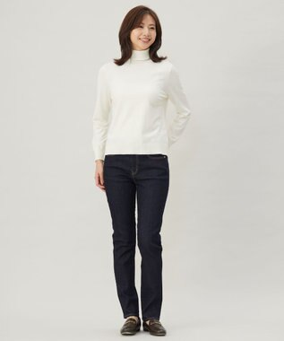 J.PRESS LADIES S 【洗える】BASIC STRETCH DENIM スキニー パンツ インディゴ系