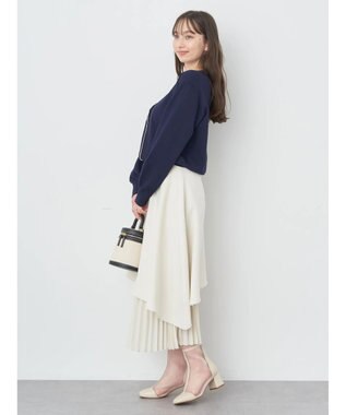 earth music&ecology ちびスカラップカーディガン Navy