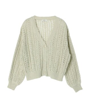 earth music&ecology スラブヤーンスカシカーディガン Mint