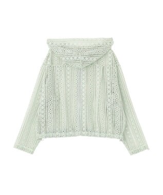 AMERICAN HOLIC 【先行予約】幾何学レースフードシャツ Light Green