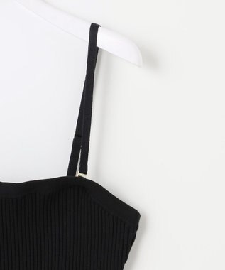 ANY SIS 【洗える】ニットリブ ビスチェ ブラック