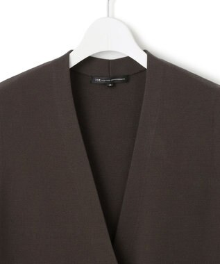 23区 【洗える/吊り干しOK】ヴィスコースストレッチ ニットベスト ブラウン系