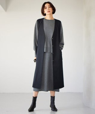 自由区 S 【WEB&一部店舗限定】スムージーニット スカート チャコール