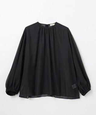 NAVE 【Nave】ブライトシアーボイル ギャザーブラウス ブラック系
