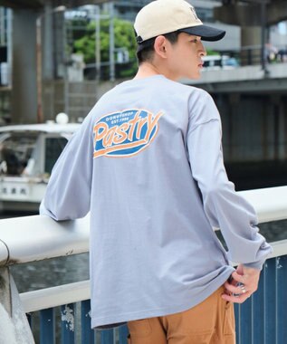 WEGO 【ユニセックス着用ITEM】サークルロゴBIG　T（LS） ブルー