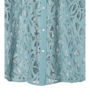 Green Parks ・ＥＬＥＮＣＡＲＥ　ＤＵＥ　レースバンドカラーブラウス Blue