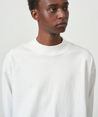 ATON 12/- AIR SPINNING | モックネックプルオーバー - UNISEX WHITE