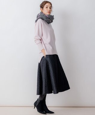 組曲 【8色展開・WEB限定】ウールカシミヤミックス ハイネック ニット アイスピンク系