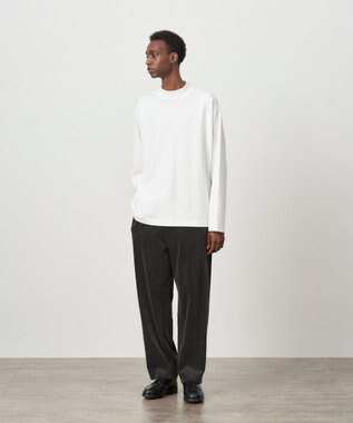 ATON 12/- AIR SPINNING | モックネックプルオーバー - UNISEX WHITE