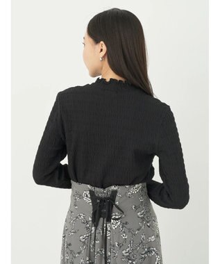 earth music&ecology シャーリングハイネックプルオーバー Black