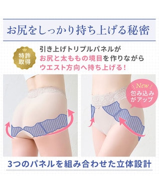 BRADELIS New York 【BRADELIS NewYork peace】おしりPラインラッピングショーツ24 深め お腹スッキリ 美尻メイク 補正下着 DB224201 グレージュ