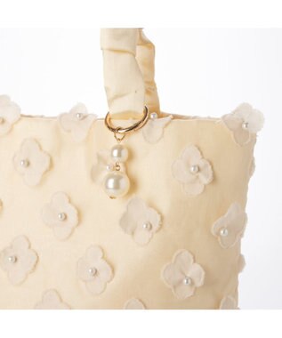 UNBILLION カシュカシュ cachecache / 3Dフラワー刺繍トート LBE