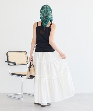 earth music&ecology ヘンリーネックキャミソール Black