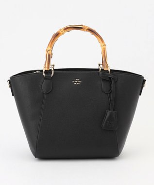 J.PRESS LADIES 【2way】バンブー バッグ ブラック系