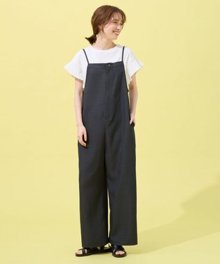 ANY 異素材コンビフリルスリーブプルオーバー オフ