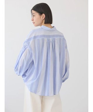 AMERICAN HOLIC ＵＶカット／接触冷感ギャザースリーブブラウス　 Stripe