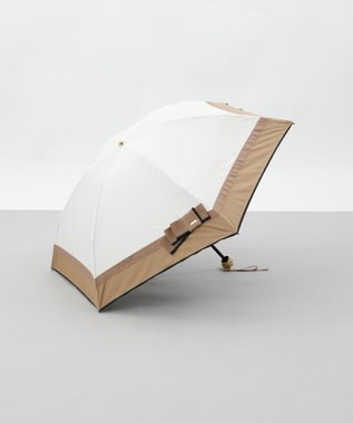 AURORA 【 Beaurance （ビューランス）】サマーシールド リボン/切り継ぎ加工晴雨兼用パラソル傘（折りたたみ傘）
