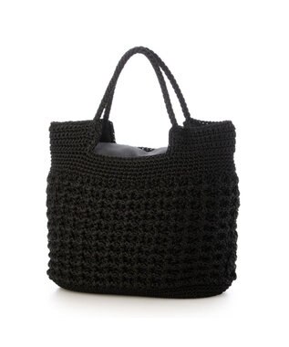 UNBILLION カシュカシュ cachecache / 柄編みベーシックトート ブラック