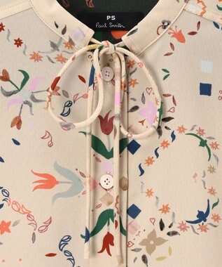 Paul Smith Keepsakeプリント ブラウス ライトベージュ