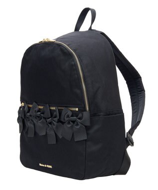 Maison de FLEUR 撥水加工フロントリボンリュック Black