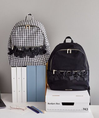 Maison de FLEUR 撥水加工フロントリボンリュック Black