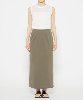 uncrave 【接触冷感・UVカット】ダブルフェイスジャージー スカート（uncrave STANDARD） オリーブ