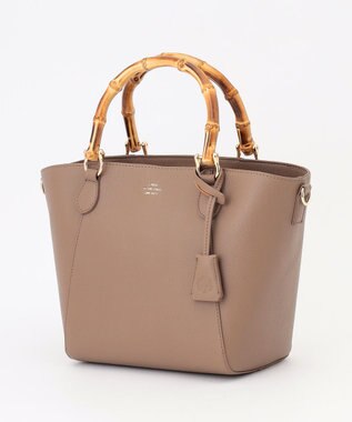 J.PRESS LADIES 【2way】バンブー バッグ モカ系