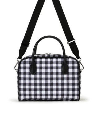 LeSportsac SQUARE TH CROSSBODY/アップタウンギンガム/ブラック アップタウンギンガム/ブラック