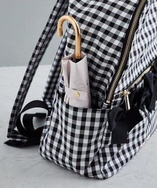 Maison de FLEUR 撥水加工フロントリボンリュック Black