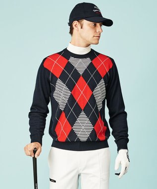 Men 手洗い可 アーガイル柄 ニット 23区golf ファッション通販 公式通販 オンワード クローゼット