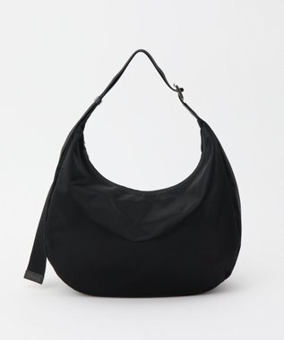 russet クラウズナイロンラウンドビッグショルダーバッグ(CE-1292) Black2（シルバー金具）