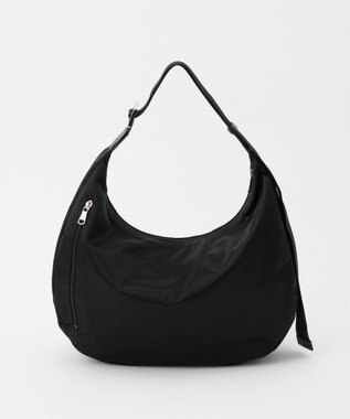 russet クラウズナイロンラウンドビッグショルダーバッグ(CE-1292) Black2（シルバー金具）