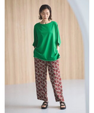 Green Parks アフリカン柄イージーパンツ Red