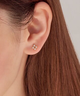 Phoebe 【K10】スウィートフラワービジューピアス ゴールド