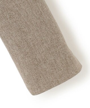 23区 L 【洗える】ウールライクカルゼ ノーカラー ジャケット ダークブラウン系