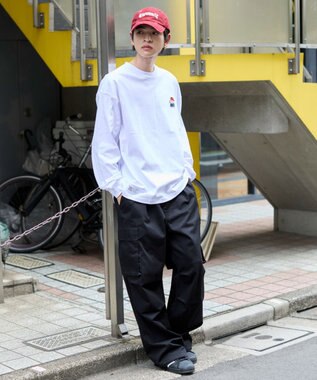 WEGO 【ユニセックス着用ITEM/MLサイズ展開】別注VISIONベアワンポイントT（LS） ホワイト