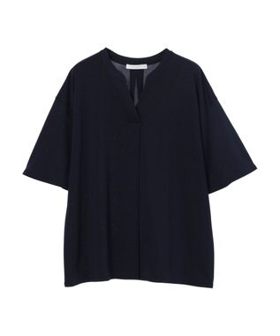 Green Parks BEST PRICE  スキッパー５分袖ブラウソー Dark Navy