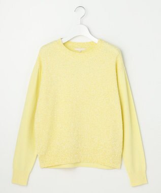 自由区 S ブークレミックスツイード ニット イエロー