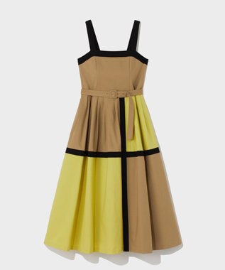 GRACE CONTINENTAL ライン配色キャミドレス ベージュ