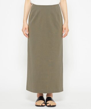 uncrave 【接触冷感・UVカット】ダブルフェイスジャージー スカート（uncrave STANDARD） オリーブ