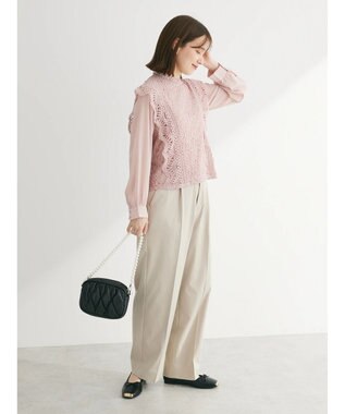 Green Parks ・Ｐｅｔｉｔ　Ｆｌｅｕｒ　イロイロレースブラウス Pink