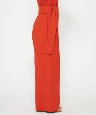 uncrave 【手洗い可】コットンリネンツイル パンツ（uncrave WHITE） スカーレット