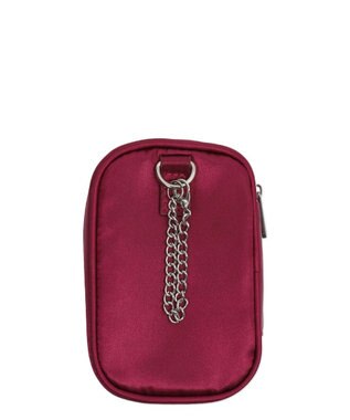 WEGO 【痛バ＆推し活グッズ】ダブルリボンサテンぬいポーチ ワイン