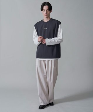 WEGO カルゼアンサンブルベスト（LS） ブラック中濃色