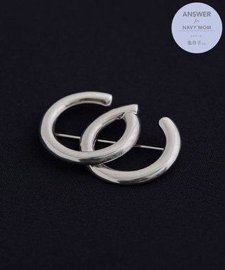  【セレモニーにも】ダブルＣブローチ