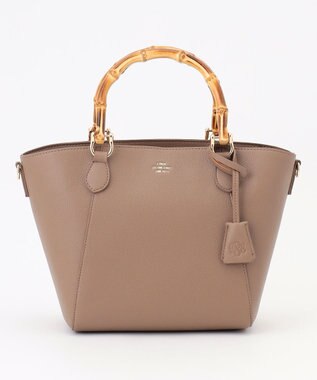 J.PRESS LADIES 【2way】バンブー バッグ モカ系
