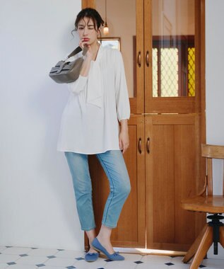 Tiaclasse 【洗える】ボウタイチュニック オフホワイト